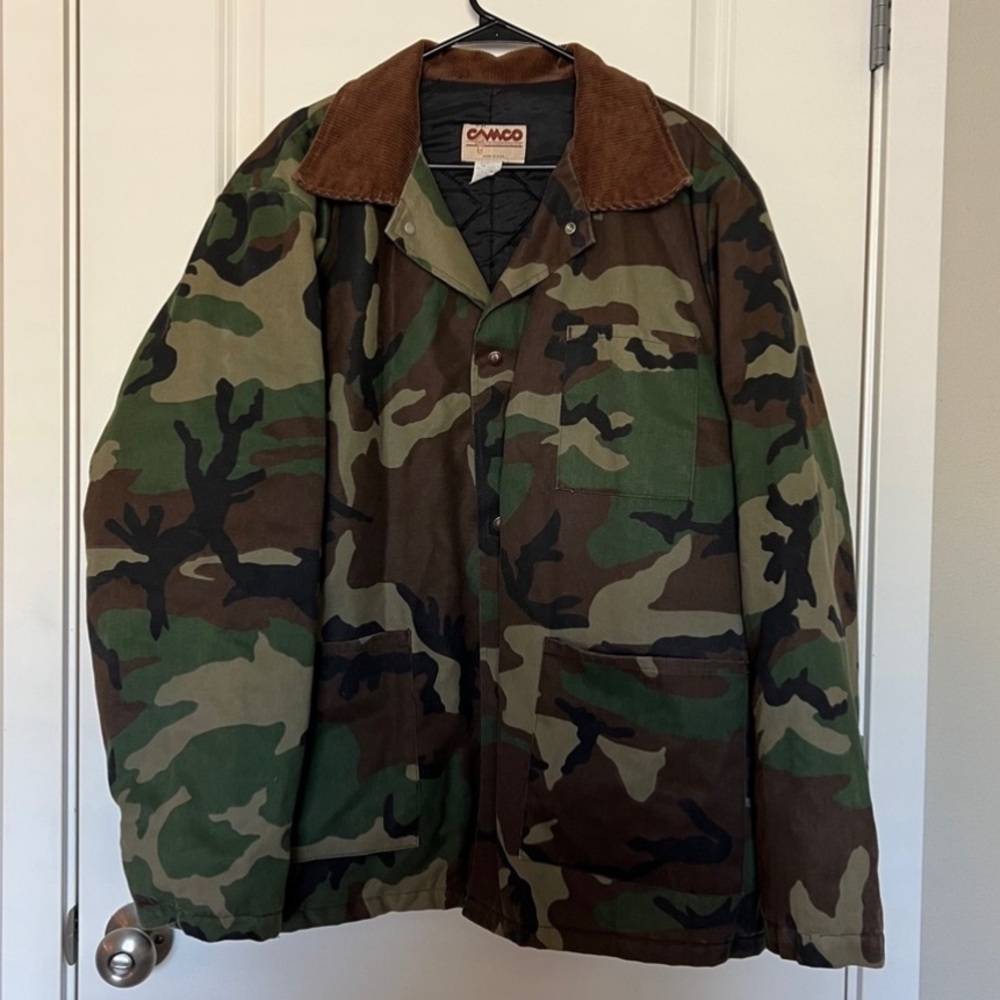 Camco MFG Vintage Insulated Woodland Camo Jacket Corduroy XL - Picture 10 of 10